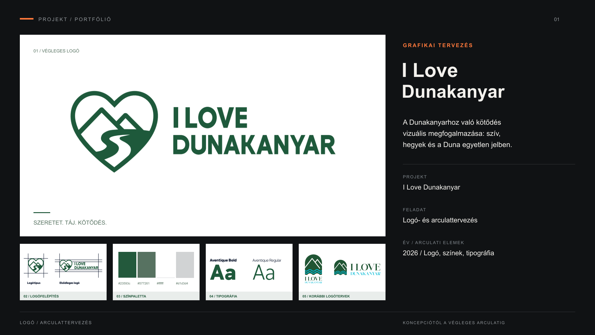 I Love Dunakanyar logó- és arculattervezés